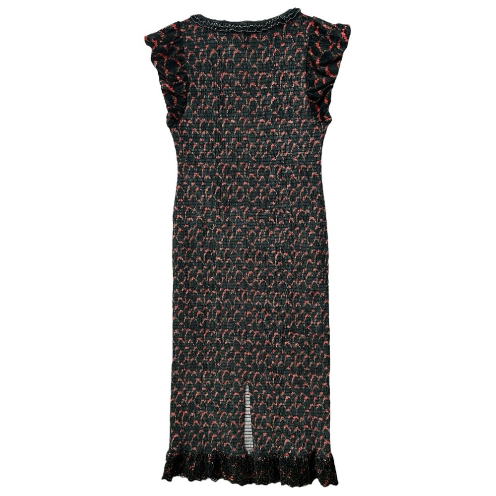 Free People NWOT Women's Mckenna Velvet Smocked Midi Dress Sz XL - Picture 6 of 12